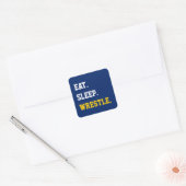 Eat Sleep Wrestle Vierkante Sticker (Envelop)