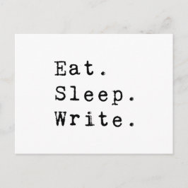 Eat Sleep Write Briefkaart