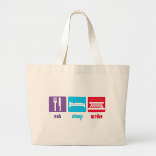 Eat Sleep Write Canvas tas