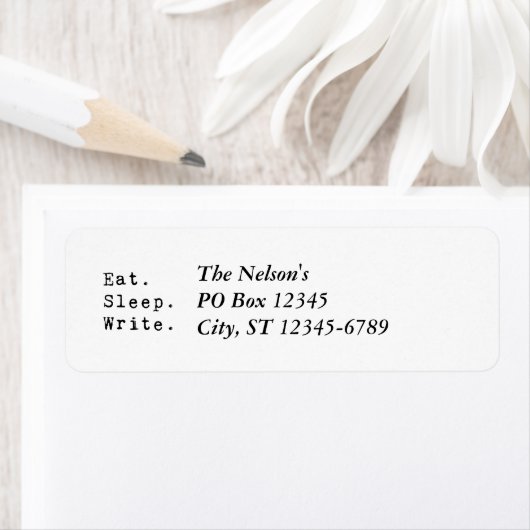 Eat Sleep Write Etiket (Insitu)