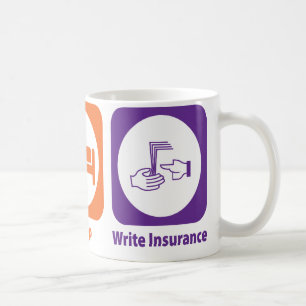Eat Sleep Write Insurance Koffiemok