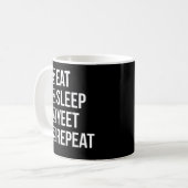 Eat Sleep Yet Reputeren Cadeau Koffiemok (Voorkant links)