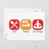 Eat Sleep Yoga Briefkaart (Voorkant / Achterkant)