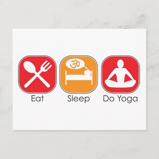 Eat Sleep Yoga Briefkaart (Voorkant)