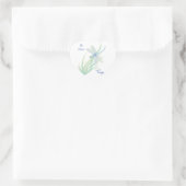 Eat Sleep Yoga, Fun Gezegde Waterverf Dragonfly Hart Sticker (Tas)