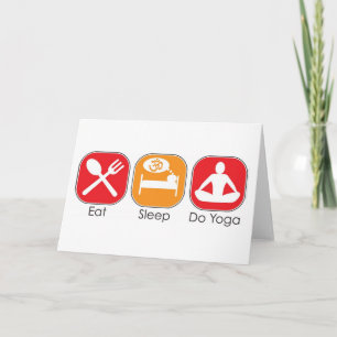 Eat Sleep Yoga Kaart
