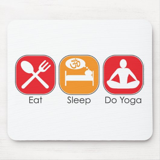 Eat Sleep Yoga Muismat (Voorkant)