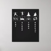Eat Sleep Yoga Repat Canvas Afdruk (Voorkant)