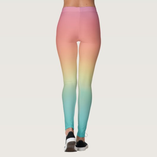 Eat Sleep Yoga Repat Pastel Ombré Leggings (Achterkant)