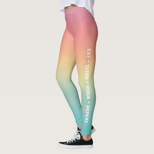 Eat Sleep Yoga Repat Pastel Ombré Leggings (Links)