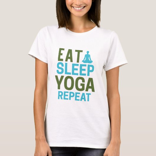 Eat Sleep Yoga Repat T-shirt (Voorkant)