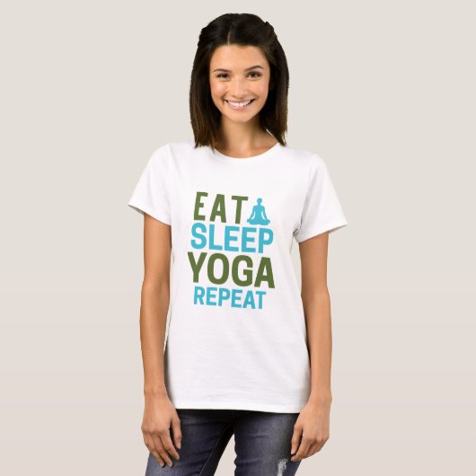 Eat Sleep Yoga Repat T-shirt (Voorkant volledig)