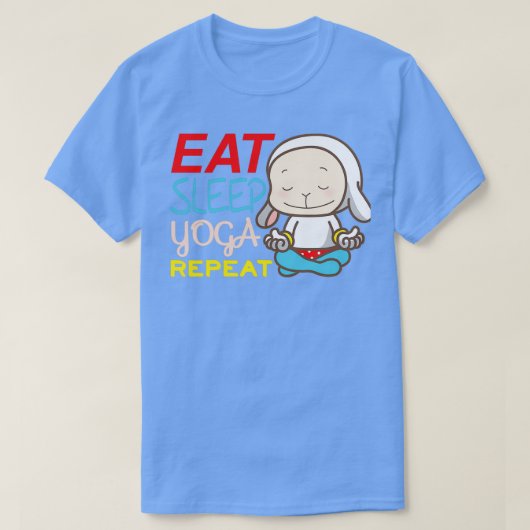 Eat Sleep Yoga Repat T-shirt (Design voorkant)