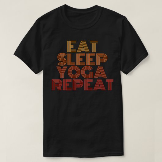 Eat Sleep yoga repeat T-shirt (Design voorkant)