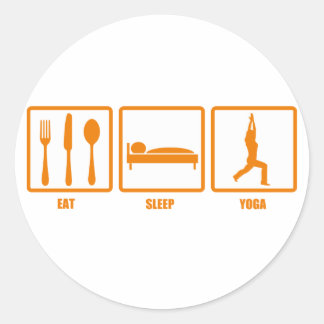 Eat Sleep Yoga Ronde Sticker