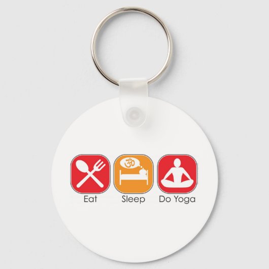 Eat Sleep Yoga Sleutelhanger (Voorkant)