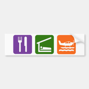 Eat Sleep Zee Plane Bumpersticker