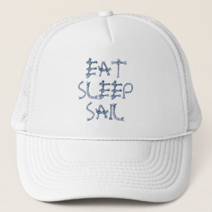 Eat Sleep Zeil nautische zeiltouwknopen Trucker Pet