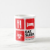 Eat Sleep Zombies - Rood Koffiemok (Center)