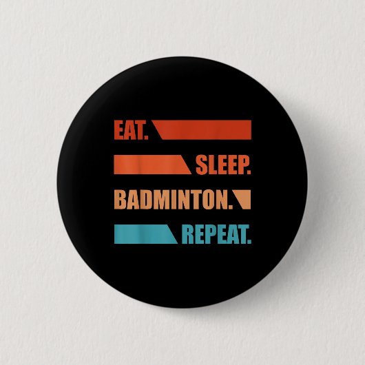 Eat Slepp Badminton Repeat Ronde Button 5,7 Cm (Voorkant)