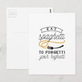 Eat Spaghetti Briefkaart (Voorkant / Achterkant)