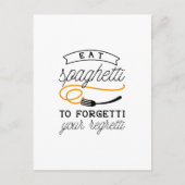 Eat Spaghetti Briefkaart (Voorkant)