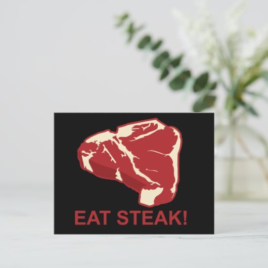 Eat STeak Briefkaart (Staand voorkant)