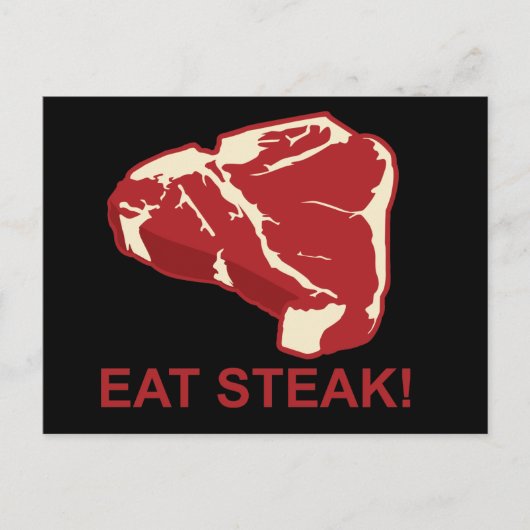 Eat STeak Briefkaart (Voorkant)
