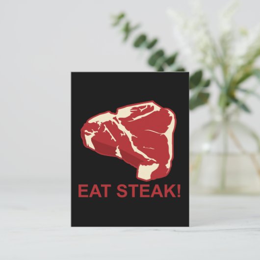 Eat STeak Briefkaart (Staand voorkant)