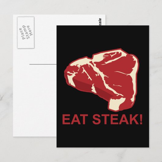 Eat STeak Briefkaart (Voorkant / Achterkant)