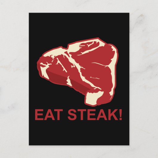 Eat STeak Briefkaart (Voorkant)
