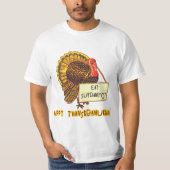 Eat Sufganiyot Funny Thanksgiving Hanukkah T-shirt (Voorkant)