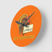 Eat Sufganiyot Funny Thanksgiving Hanukkah T-shirt Ronde Klok (Hoek)