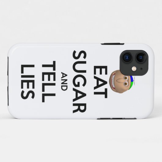 EAT SUIKER EN VERTEL LIES iPhone case (Achterkant (horizontaal))