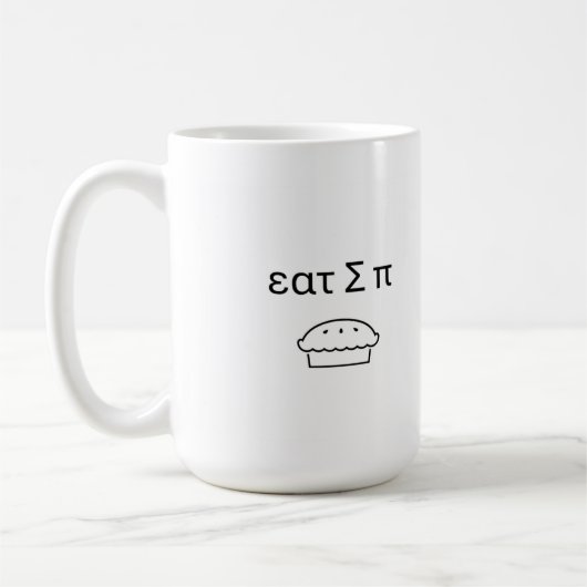 Eat sum pie mug koffiemok (Links)