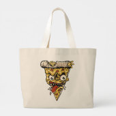 Eat That Pizza Canvas tas – Leuk & Smakelijk Dagel (Achterkant)
