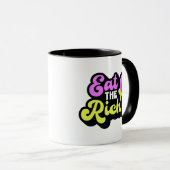 Eat The Rich 90's Diamond Ring Pop Grappig Politie Mok (Voorkant rechts)