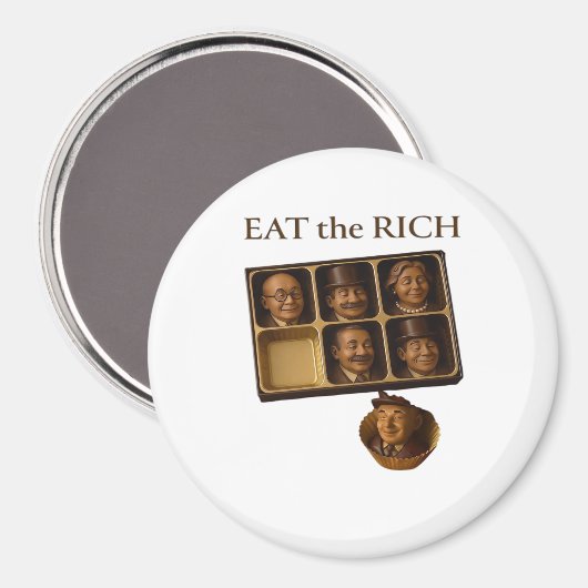 Eat The Rich Classic Magneet (Voorkant / Achterkant)