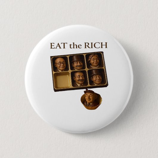 Eat The Rich Classic Ronde Button 5,7 Cm (Voorkant)