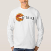Eat the Rich - Funny Socialist Pizza T-Shirt (Voorkant)