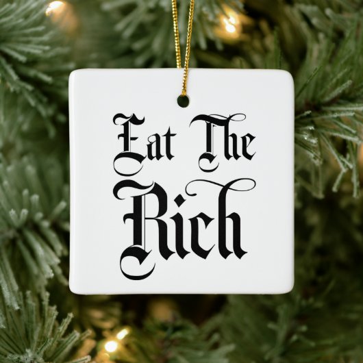 Eat the Rich Keramisch Ornament (Boom)