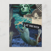 Eat the Rich Mixed Media Collage Women and Liberty Briefkaart (Voorkant)