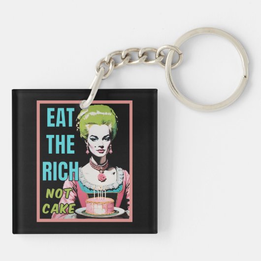 Eat The Rich, Not Cake Sleutelhanger (Achterkant)