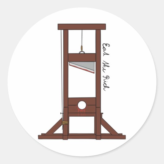 Eat the Rich Ronde Sticker (Voorkant)