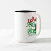 Eat the Rich - Shop Small Tweekleurige Koffiemok (Voorkant rechts)