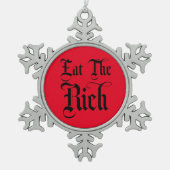 Eat the Rich Snowflake Framed Ornament (Voorkant)