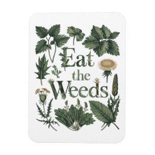 Eat the Weeds – Foeraging Wild Edibles Art Magneet