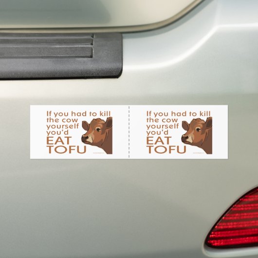 Eat Tofu Bumpersticker (Op auto)