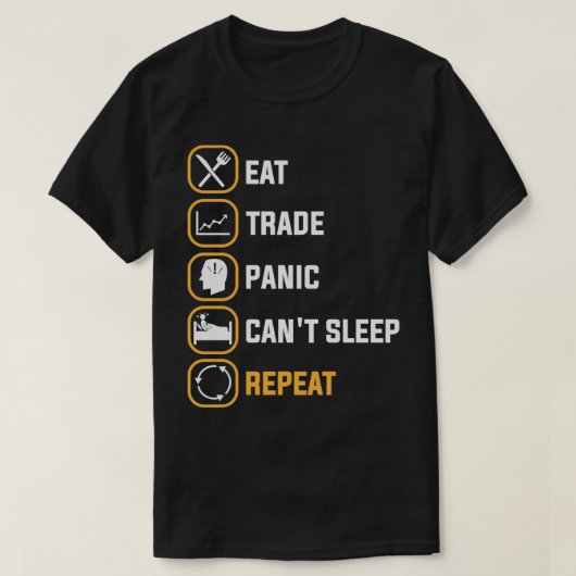 EAT TRADE PANIC CANTx27T SLAAPREPEAT T-shirt (Design voorkant)