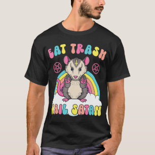 Eat Trash Hail Satan Kawaii Pastel Gothic Satanic T-shirt